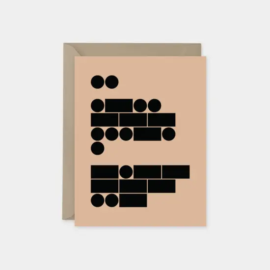 Morse code "I Love You" Card No. 3, {2}