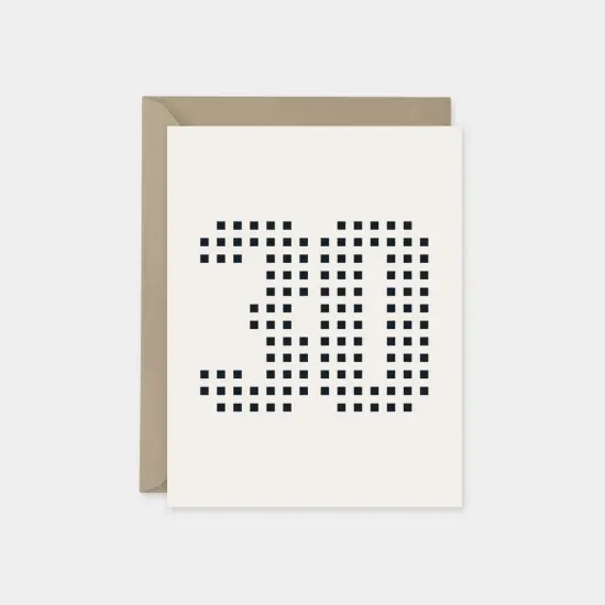 Birthday Age Card, Square Grid Number {6}