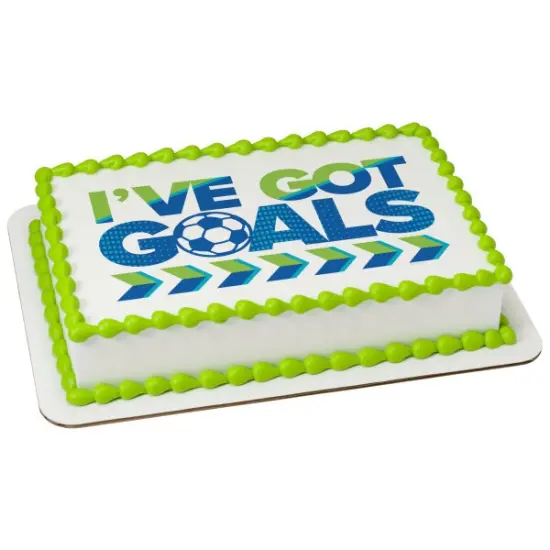 I've Got Goals Edible Cake Topper Image 1/4 sheet {1}