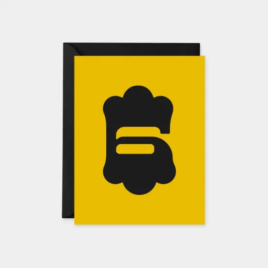 Birthday Age Card, Year Six, Ornate {1}