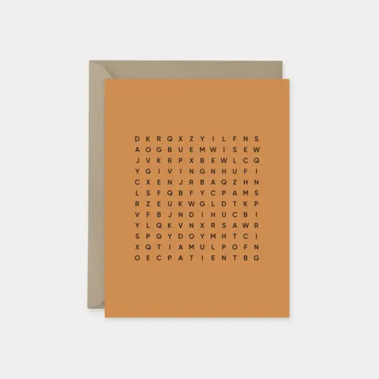 Parchment Father's Day Word Search Card {5}