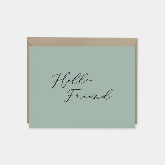 "Hello Friend" Card V {1}
