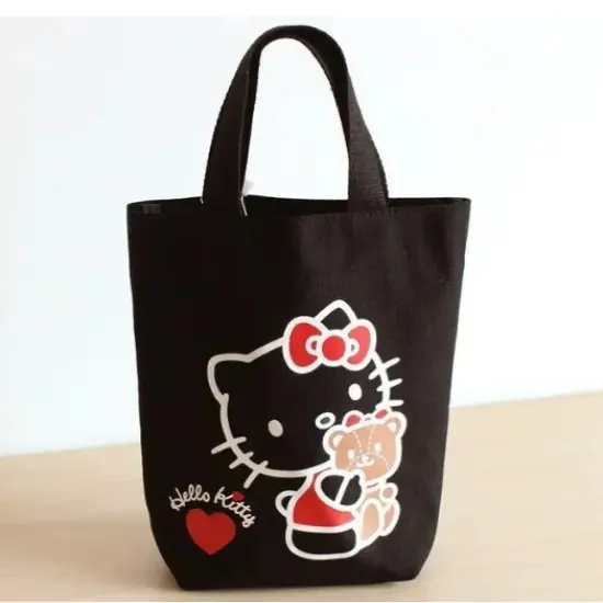 HK Kitty Handbags Canvas Lunch Bag Bento bag Storage bag {1}