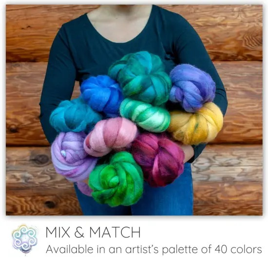 Hand Dyed BFL Wool Roving: Gorgeous tonal colorways for easy needle felting, hand spinning or weaving. Choose 1oz or 4oz {4}