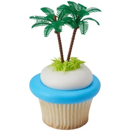 Palm Trees Cupcake Cake Decorating 6 set {1}