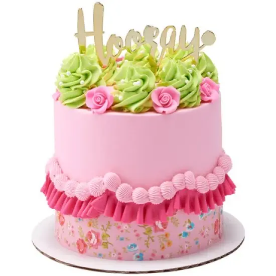 Pink 1" Rose Sugar Soft Edible Decorations 48 Count {3}