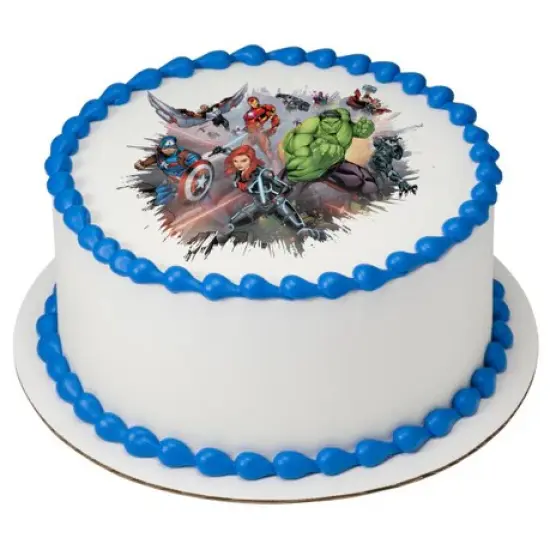 Marvel Avengers I Am An Avenger Edible Cake Image PhotoCake {2}