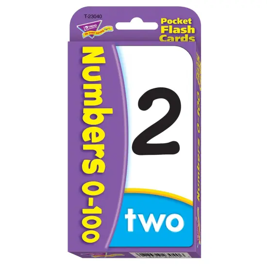 Numbers 0-100 Pocket Flash Cards, 6 Packs {5}