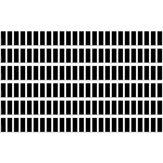 Black and White Vertical Stripes Straight Border Trim, 35 Feet Per Pack, 6 Packs {1}