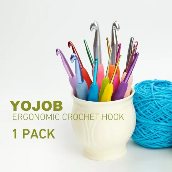 5Mm Crochet Hook, Supers Smooth 5 Mm Ergonomic Crochet Hooks for Beginner, Comfort for Arthritic, 1 Pack {7}