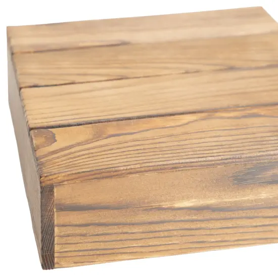 CousinDIY Rustic Slatwood Sign Board 8"X8"-Brown Wood {4}