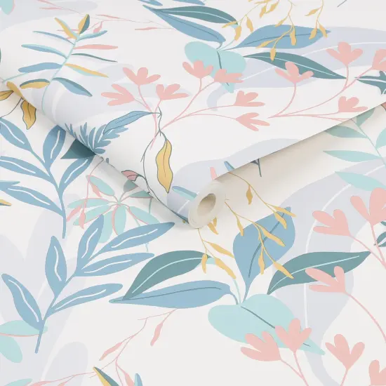 Transform Inky Leaf Indigo Peel and Stick Wallpaper {3}