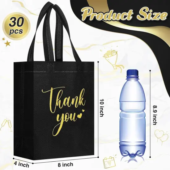 30-Pieces Reusable Thank You Gift Bags with Handles {6}