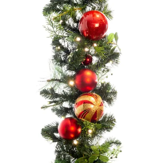 9 ft. Artificial Christmas Garland with Lights - Christmas Classic {1}