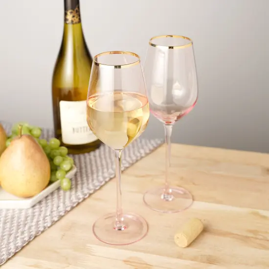 Rose Crystal White Wine Glass Set  {2}