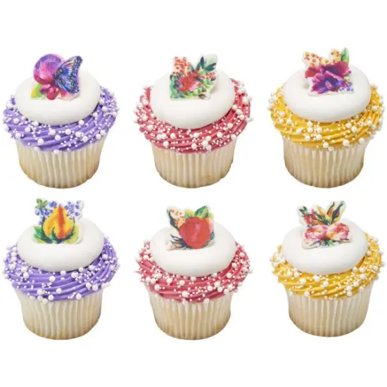 Watercolor Floral Sweet D&eacute;cor&reg; Edible Decorations 12ct {2}