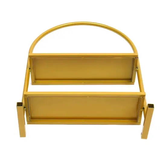 2-Tier Wedding Cupcake Stand Dessert Cake Display Plate Party Pastry Rack Gold {3}