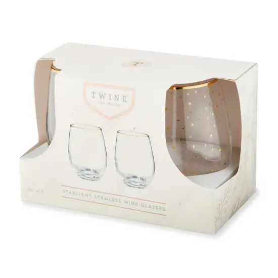 Starlight Stemless Wine Glass Set  {6}
