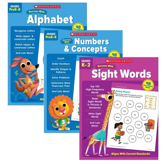 Scholastic Early Learning Success Workbooks, 3 Book Set {1}