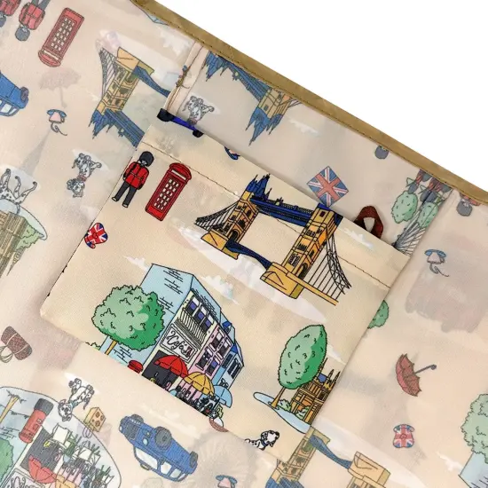 Wrapables Large Foldable Tote Nylon Reusable Grocery Bags, Britain {6}