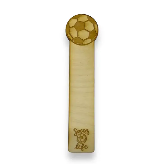 Bookmark - Soccer Life - Birch wood {1}
