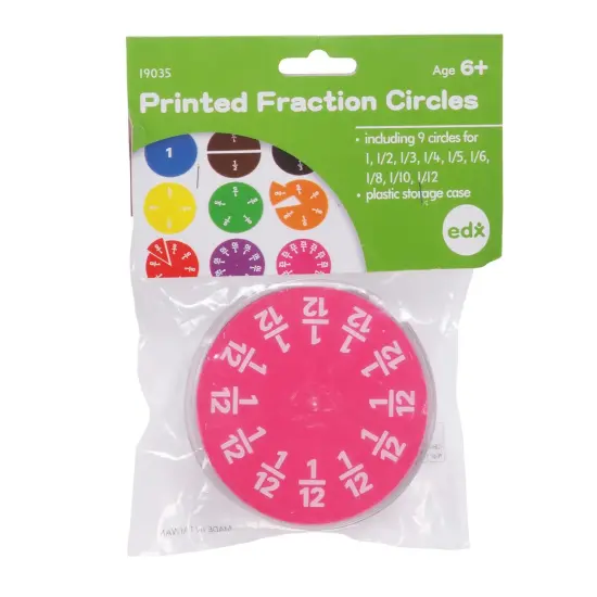 Fraction Circles - 9 Values & Colors - 51 Per Set - 3 Sets {3}