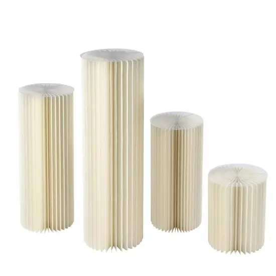 White Cardboard Flower Stand 4 PCs Cylinder Flowers Stand High-quality Material {2}
