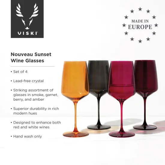 Reserve Nouveau Crystal Wine Glasses in Sunset  {4}