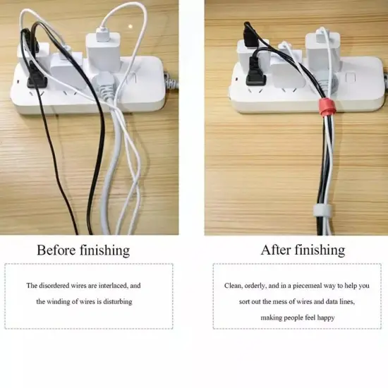 Kitcheniva 5 Pcs Colored Reusable Cable Ties Nylon Loop Wrap {2}