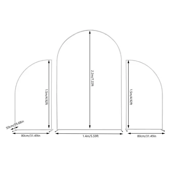 "3 Pcs Stand Metal Shelf Wedding Balloon Backdrop Rack Venue Decor Frame Outdoor " {3}