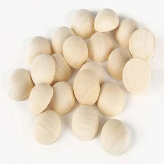 CousinDIY Split Ball Wood Beads 30/Pkg-Natural {4}