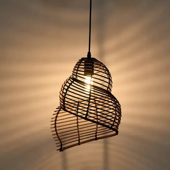 Snail Bamboo Wicker Rattan Lantern Pendant Light Hanging Ceiling Lamp Fixture {2}