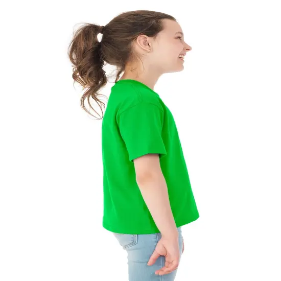 Gildan&reg; Heavy Cotton Youth Crew Neck Short Sleeve T-Shirt Military green {5}