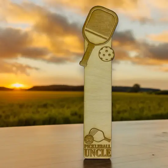 Bookmark - Pickleball Uncle - Birch wood {3}