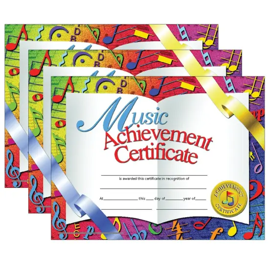 Music Achievement Certificate, 30 Per Pack, 3 Packs {1}