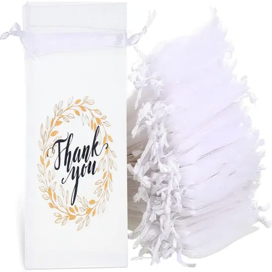 100-Pieces Thank You Bags with Drawstring {1}