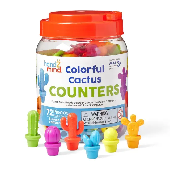 Colorful Cactus Counters, Set of 72 {1}