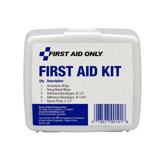 Personal 13-Piece First Aid Kit with Plastic Case, 6 Kits {2}