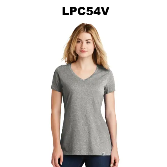 Port & Company&reg; Ladies Core Cotton V Neck Short Sleeve Tee Teal {3}