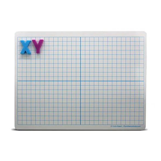 Magnetic Dry Erase Learning Mat, Two-Sided XY Axis/Plain, 9" x 12", Pack of 48 {4}