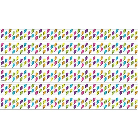 Brights 4Ever Lightning Bolts Straight Border Trim, 35 Feet Per Pack, 6 Packs {1}