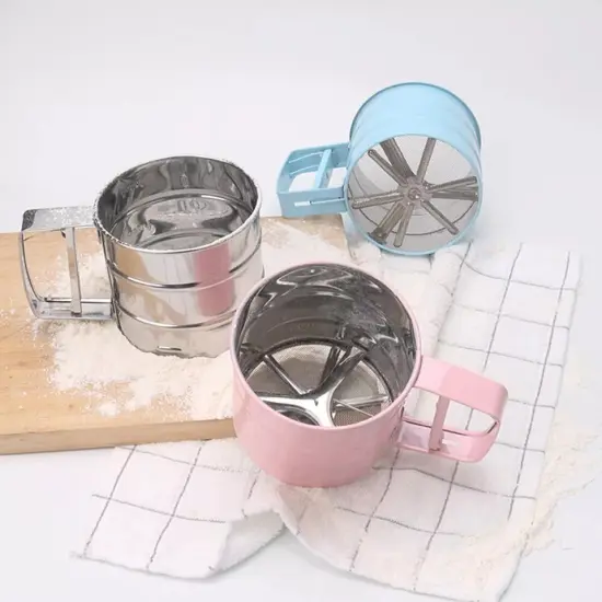 1 Pc Stainless Steel Mesh Flour and Sugar Sifter Cup {5}