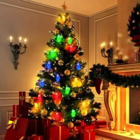 50LED Halloween String Lights Skeleton Skull Party Decor Fairy Battery Lights {6}