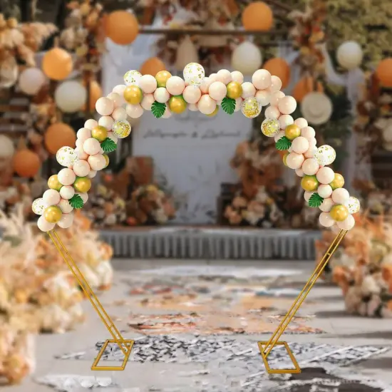 Metal Hexagon Stand Gold Wedding Flowers Arch Party Backdrop Plants Rack Decor {1}