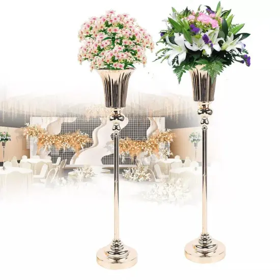 2 Pcs Gold Candelabra Candle Holder Centerpieces for Tables 5 Head Tall Candles {1}