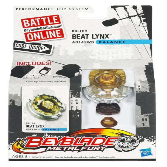 Beyblade Metal Fusion Battle Top Wave 7 BB-109 Beat Lynx {1}