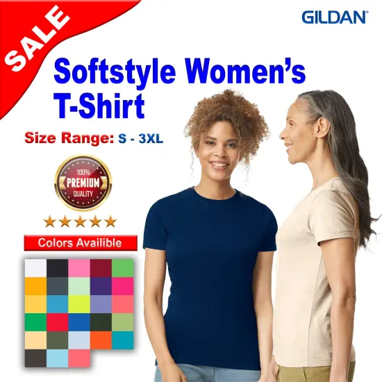 Gildan&reg; Softstyle Women&rsquo;s Crewneck Short Sleeve T-Shirt Irish green {2}