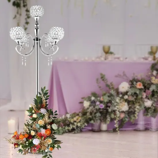 5 Arm 49 Inch Floor Candle Holder Wedding Centerpieces Party Decor Candlestick {4}