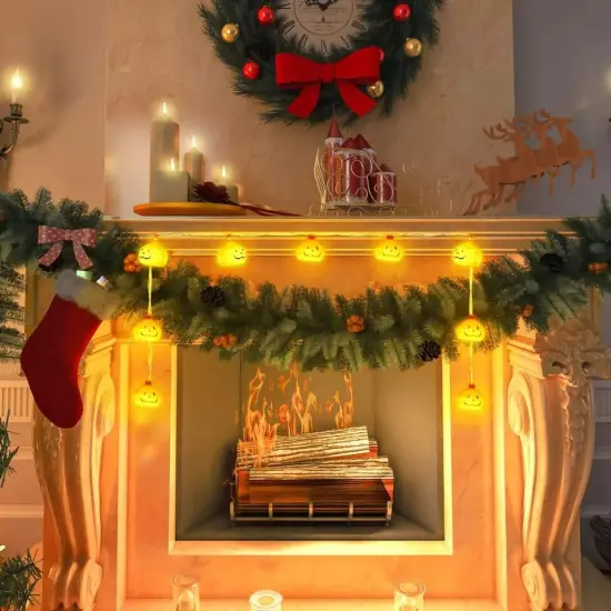 2 Set 59INch Halloween LED Lantern String Light 10 LED Pumpkin Light Party Decor {2}