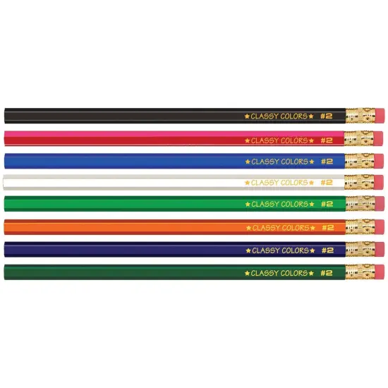 No. 2 Wood Case Hex Pencil, Assorted Colors, 12 Per Pack, 12 Packs {1}